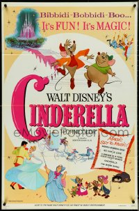 5r0394 CINDERELLA 1sh R1973 Disney's classic musical cartoon, the greatest love story ever told!