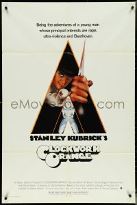 5r0400 CLOCKWORK ORANGE int'l 1sh 1972 Stanley Kubrick classic, Castle art of Malcolm McDowell!