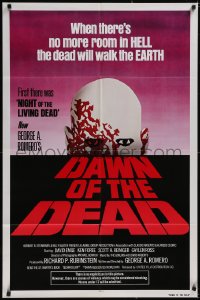5r0412 DAWN OF THE DEAD 1sh 1979 George Romero, no more room in HELL for the dead, Powers art!