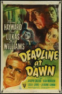 5r0415 DEADLINE AT DAWN 1sh 1946 Susan Hayward, by Clifford Odets from Cornel Woolrich's novel!