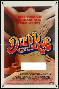5r0420 DEEP RUB 25x38 1sh 1989 sexy naked Desiree Cousteau, deep enough to make you come alive!