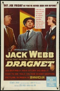 5r0442 DRAGNET 1sh 1954 Jack Webb as detective Joe Friday as you've never seen him before!