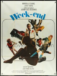 5r0076 WEEK END French 1p 1968 Jean-Luc Godard, great montage with sexy Mireille Darc!