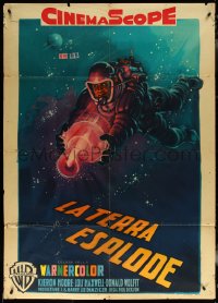 5r0127 SATELLITE IN THE SKY Italian 1p 1956 different Martinati art of astronaut!
