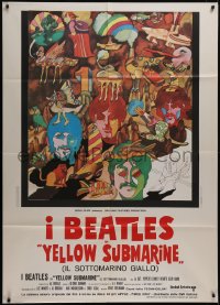 5r0103 YELLOW SUBMARINE Italian 1p R1970s colorful art of Beatles John, Paul, Ringo & George!