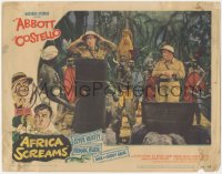 5r1122 AFRICA SCREAMS LC #6 1949 Bud Abbott & Lou Costello about to be cooked by African cannibals!