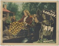 5r1132 APE LC 1940 Boris Karloff helps Maris Wrixon in wheelchair + wacky gorilla in border!