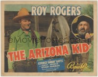 5r1021 ARIZONA KID TC 1939 great image of smiling Roy Rogers & Trigger + Gabby Hayes inset!