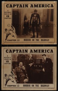 5r1686 CAPTAIN AMERICA 2 chapter 12 LCs 1944 Atwill, serial, great border art, Horror on the Highway!