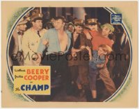 5r1185 CHAMP LC 1931 Jackie Cooper tries to stop police from taking his dad boxer Wallace Beery!