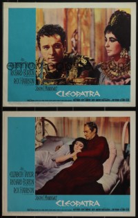 5r1687 CLEOPATRA 2 LCs 1963 great images of Elizabeth Taylor as Queen of the Nile, Burton!