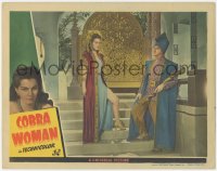 5r1189 COBRA WOMAN LC 1944 sexy Maria Montez in cool staredown with Edgar Barrier in wild outfit!