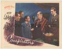 5r1195 CONSPIRATORS LC 1944 close up of Sydney Greenstreet speaking with Peter Lorre & three men!