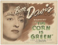 5r1030 CORN IS GREEN TC 1945 Bette Davis lives in a Welsh mining town, from the stage play!