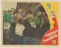 5r1197 COWBOY & THE SENORITA LC 1944 Roy Rogers & Fuzzy Knight catch Hal Taliaferro & bad guys!
