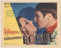 5r1036 DELIGHTFUL ROGUE TC 1929 bold romance w/pirate Rod La Rocque & sexy Rita La Roy, ultra rare!