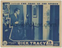 5r1210 DICK TRACY chapter 12 LC 1937 Ralph Byrd with gun by FBI office door, Trail of the Spider!
