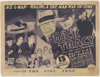 5r1038 DICK TRACY chapter 13 TC 1937 Chester Gould, Ralph Byrd waging one-man war on crime, Fire Trap