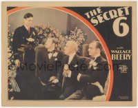 5r1413 SECRET 6 LC 1931 Wallace Beery, Lewis Stone & others stare at police officer at wedding, rare!
