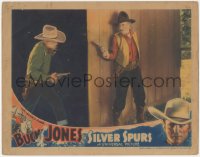 5r1419 SILVER SPURS LC 1936 bad guy gets the drop on Buck Jones with gun drawn, ultra rare!