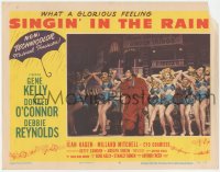 5r1421 SINGIN' IN THE RAIN LC #6 1952 Gene Kelly dancing in baggy pants costume with 8 sexy girls!
