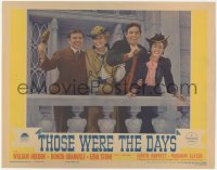5r1470 THOSE WERE THE DAYS LC 1940 young William Holden, Granville & two others on balcony, rare!