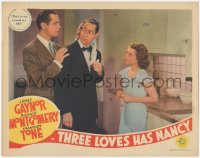 5r1473 THREE LOVES HAS NANCY LC 1938 Robert Montgomery scolds Franchot Tone talking to Janet Gaynor!