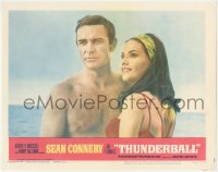 5r1480 THUNDERBALL LC #5 1965 c/u of barechested Sean Connery as James Bond & sexy Claudine Auger!