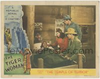 5r1482 TIGER WOMAN chapter 1 LC 1944 serial, Rocky & Renaldo behind Linda Stirling in fur hat, color!
