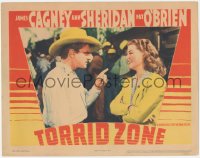 5r1489 TORRID ZONE LC 1940 angry James Cagney gets stern with Ann Sheridan who's laughing at him!