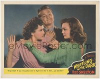 5r1525 WHISTLING IN THE DARK LC 1941 Virginia Grey & Ann Rutherford fighting over Red Skelton!