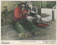 5r1527 WHY WORRY LC 1923 Harold Lloyd gives pills to giant John Aasen for his toothache, very rare!