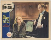 5r1540 WORLD & THE FLESH LC 1932 Miriam Hopkins seated at piano glares at Alan Mowbray, ultra rare!