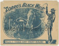 5r1546 ZORRO'S BLACK WHIP chapter 5 LC 1944 female masked avenger Linda Stirling, Take Off That Mask!