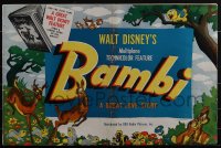 5r0022 BAMBI pressbook 1942 Walt Disney cartoon classic, very rare from movie's first release!