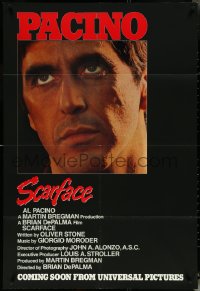 5r0850 SCARFACE advance 1sh 1983 Al Pacino, Brian De Palma, Oliver Stone, coming soon!