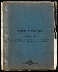 5r0132 DIARY OF ANNE FRANK revised final draft script March 3, 1958, screenplay by Goodrich & Hackett!