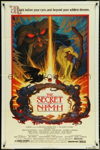 5r0853 SECRET OF NIMH 1sh 1982 Don Bluth, cool mouse fantasy cartoon artwork by Tim Hildebrandt!