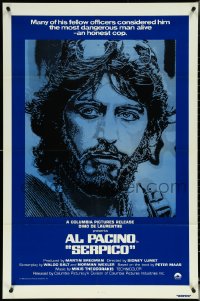 5r0859 SERPICO int'l 1sh R1980 cool close up image of Al Pacino, Sidney Lumet crime classic!