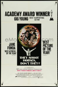5r0938 THEY SHOOT HORSES, DON'T THEY style B 1sh 1970 Jane Fonda, Sydney Pollack, disco ball image!