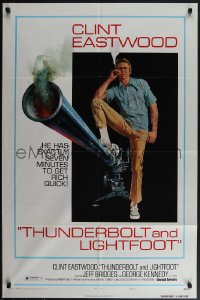 5r0946 THUNDERBOLT & LIGHTFOOT style C 1sh 1974 art of Clint Eastwood with HUGE gun by McGinnis!