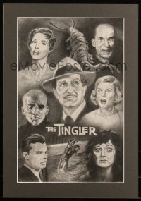 5r0018 TINGLER matted signed 11x17 pencil drawing 2003 great different art by Glen Eisner!