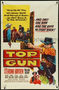 5r0955 TOP GUN 1sh 1955 only Sterling Hayden had the guts to fight back!
