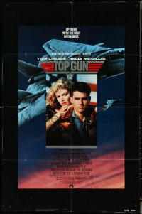 5r0956 TOP GUN 1sh 1986 great image of Tom Cruise & Kelly McGillis, Navy fighter jets!