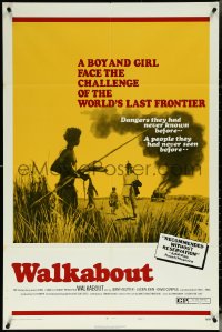 5r0982 WALKABOUT style B 1sh 1971 Nicolas Roeg Australian Outback classic, the last frontier!