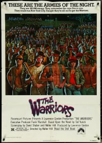 5r0988 WARRIORS 1sh 1979 Walter Hill, great David Jarvis artwork of the armies of the night!