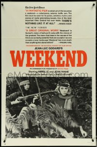 5r0989 WEEK END 1sh 1967 Mireille Darc, Jean Yanne, directed by Jean-Luc Godard!
