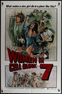 5r1006 WOMEN IN CELL BLOCK 7 1sh 1974 women-in-prison sex, violent & sexy artwork!