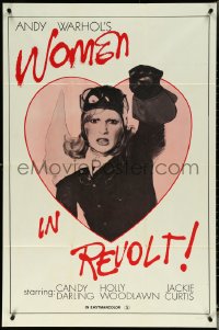 5r1007 WOMEN IN REVOLT 1sh 1972 Andy Warhol's satirical take on Women's Liberation, Candy Darling!