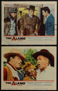 5r1558 ALAMO 8 LCs 1960 cowboy western images of John Wayne, Laurence Harvey & Richard Widmark!